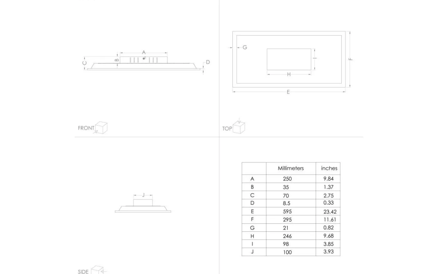 Marmorata Plafond 59,5cm LED 3000K 26W Vit