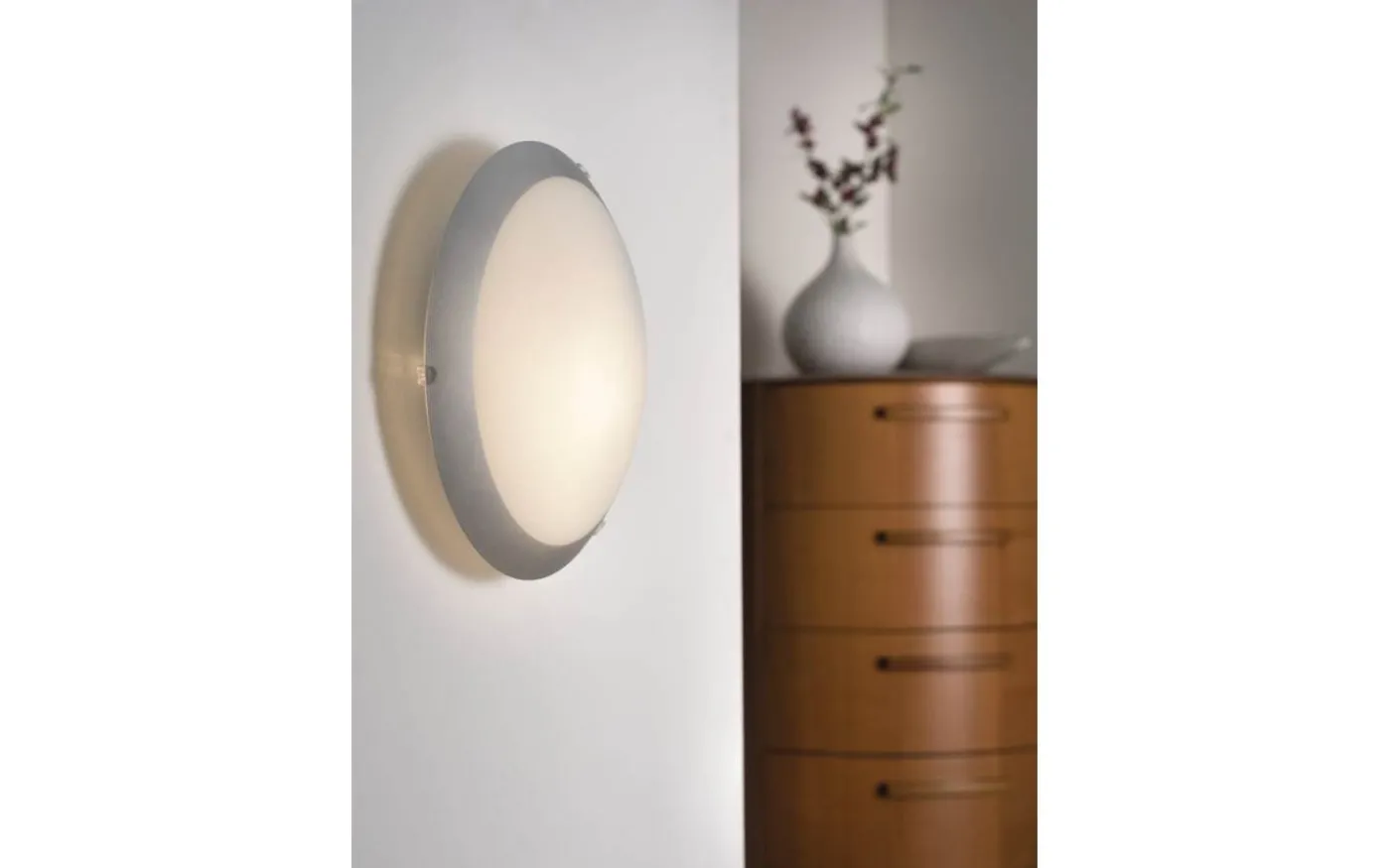 Mars Plafond 25cm Silver/Vit