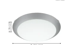 Mars Plafond 25cm Silver/Vit