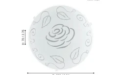 Mars Plafond Ros 24,5cm Vit