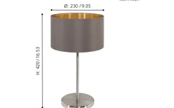 Maserlo Bordslampa 42cm Cappuccino/Guld