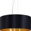 Maserlo Taklampa 53cm Svart/Guld
