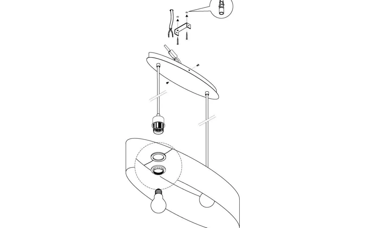 Maserlo Taklampa 100cm Taupe/Guld