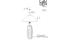 Massi Bordslampa 56cm Svart/Vit