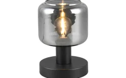 Mataro Bordslampa E14 matt svart/rökfärgad