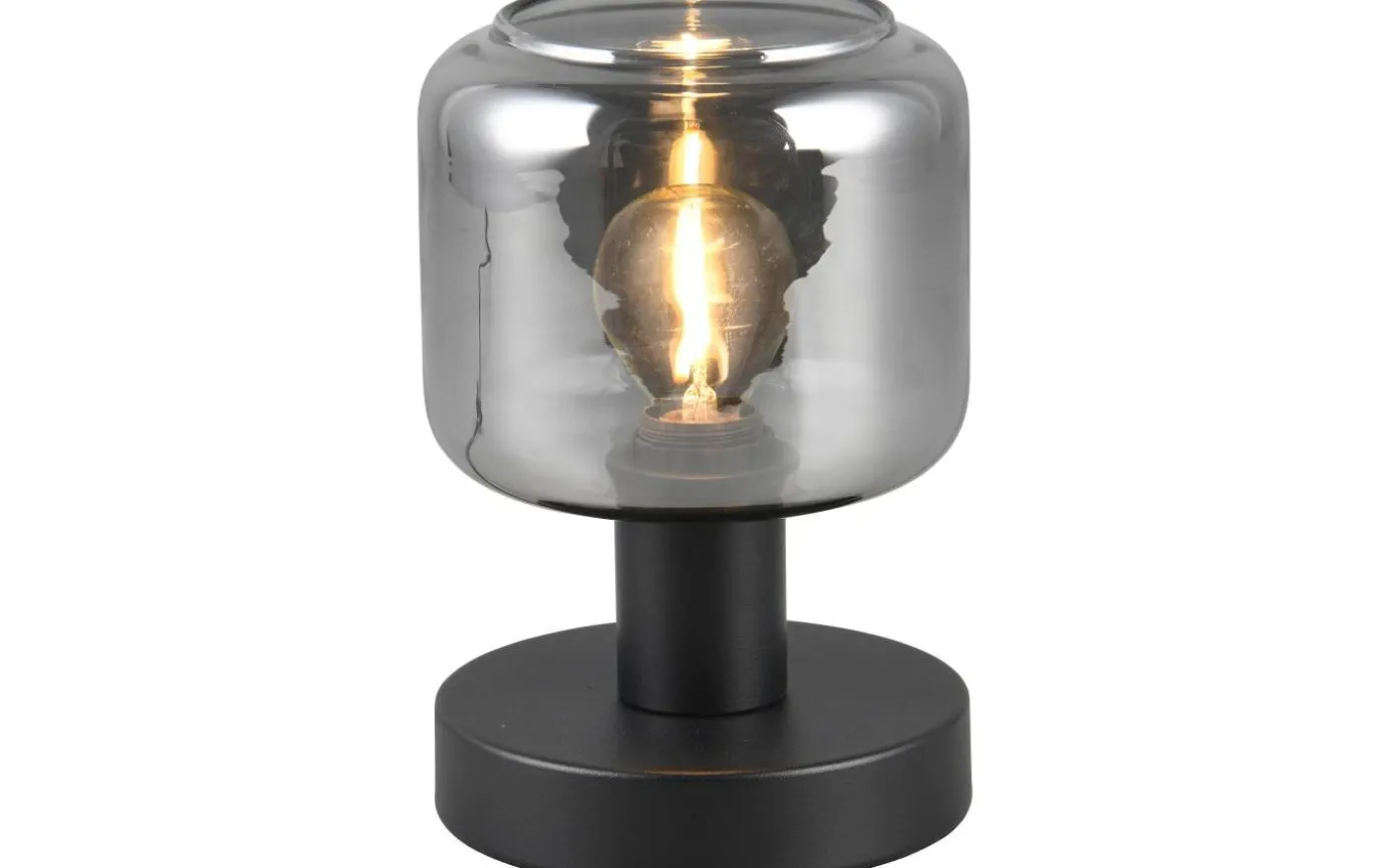 Mataro Bordslampa E14 matt svart/rökfärgad