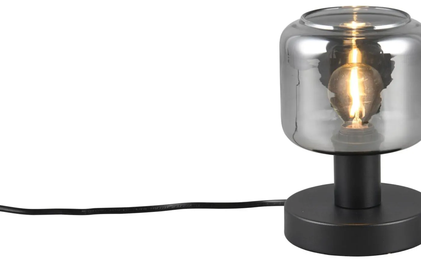 Mataro Bordslampa E14 matt svart/rökfärgad