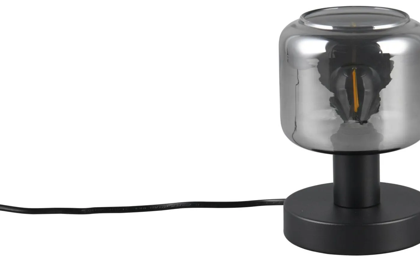 Mataro Bordslampa E14 matt svart/rökfärgad