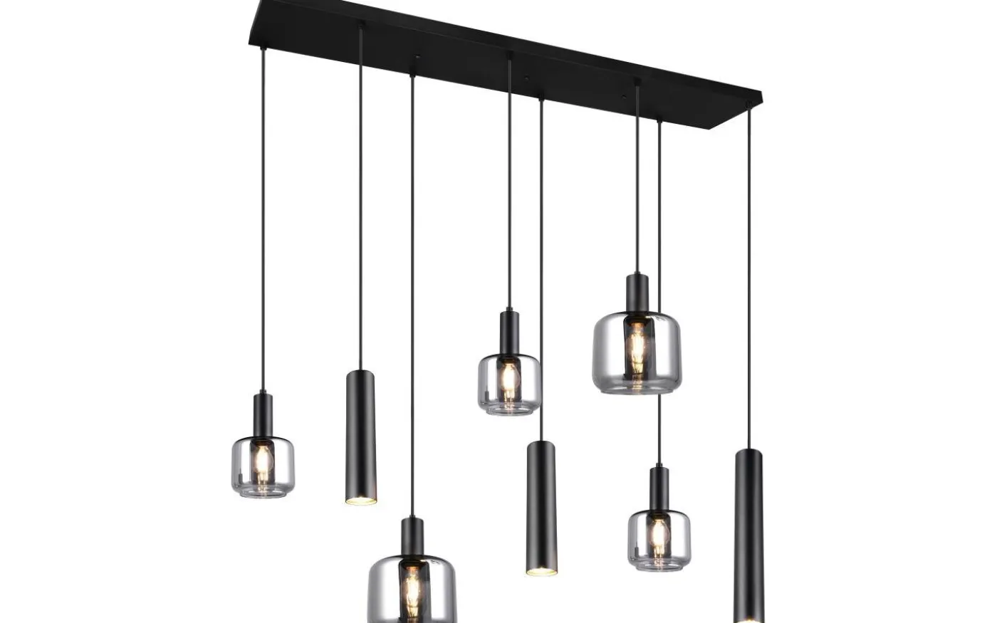 Mataro Takpendel 8-delad mattsvart/förkromad