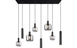 Mataro Takpendel 8-delad mattsvart/förkromad