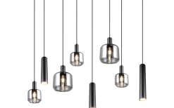 Mataro Takpendel 8-delad mattsvart/förkromad