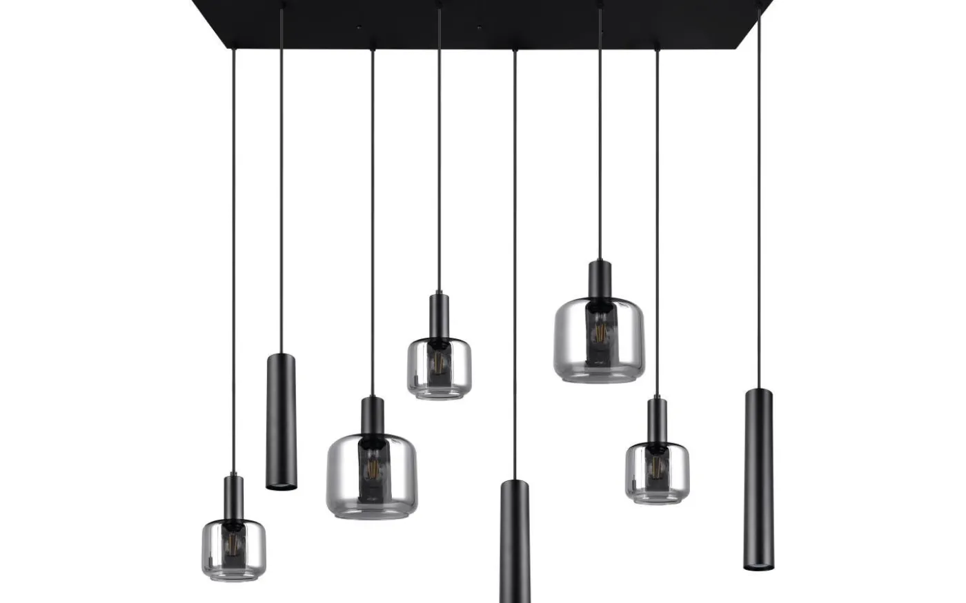 Mataro Takpendel 8-delad mattsvart/förkromad