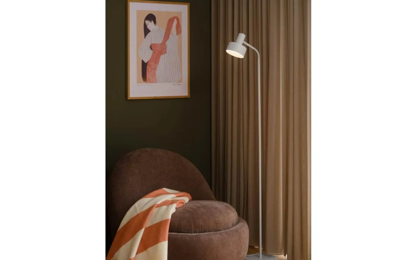 Matis Golvlampa 160cm Vit