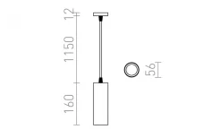 Mavro Takpendel Vit LED 12W 3000K