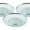 MD-231 Downlight 3000K 3x5W, Krom 230V IP44, 3-Pack