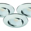 MD-230 Downlight 3000K 3x5W Krom 230V IP44 3-Pack