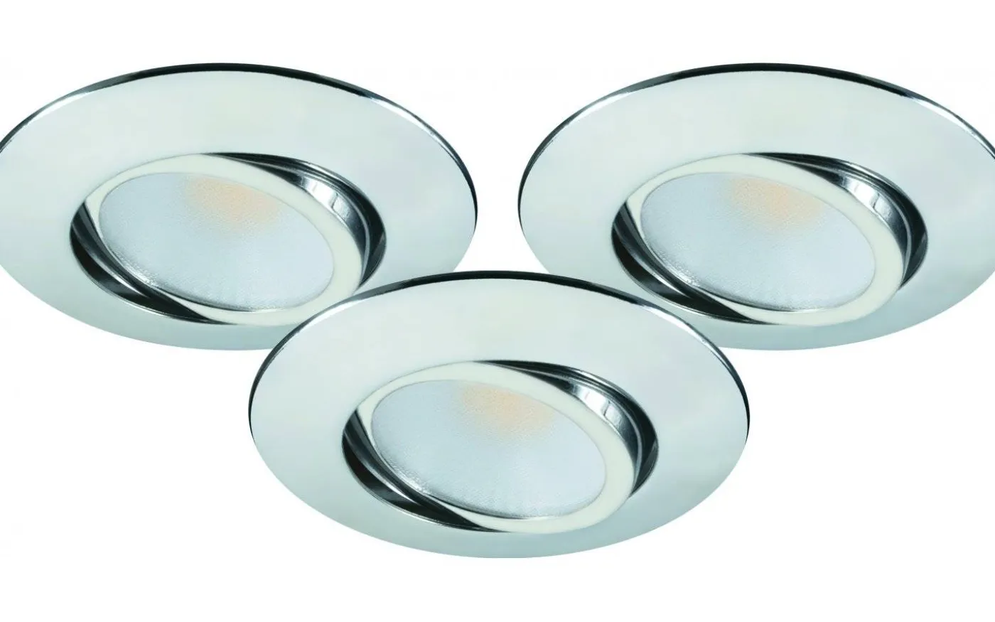 MD-230 Downlight 3000K 3x5W Krom 230V IP44 3-Pack