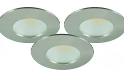 MD-231 Downlight 3000K 3x5W Satin 230V IP44 3-Pack