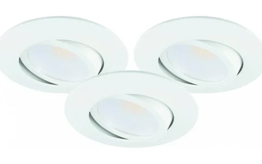 MD-230 Downlight 3000K 3x5W Vit 230V IP44 3-Pack