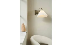 Medina Vägglampa Antikmässing/Vit