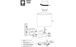 Menfi Vägglampa Krom/Opalvit IP44