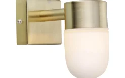 Menton Vägglampa 12cm Mässing/Opal IP44