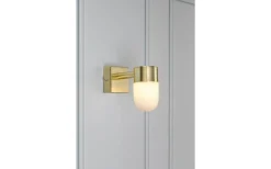 Menton Vägglampa 12cm Mässing/Opal IP44