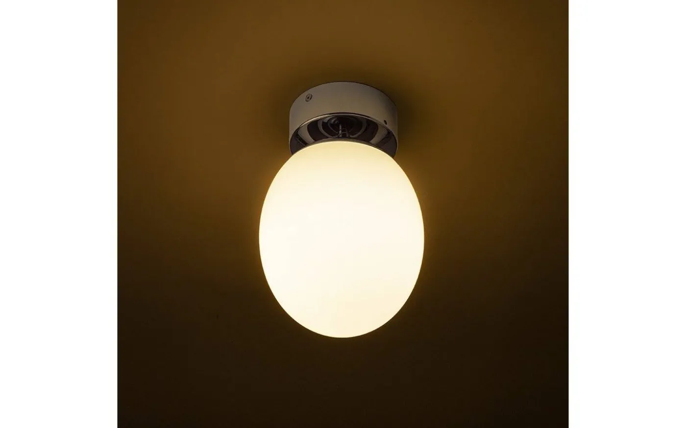 Meringue Plafond 16cm Opal/Krom IP44