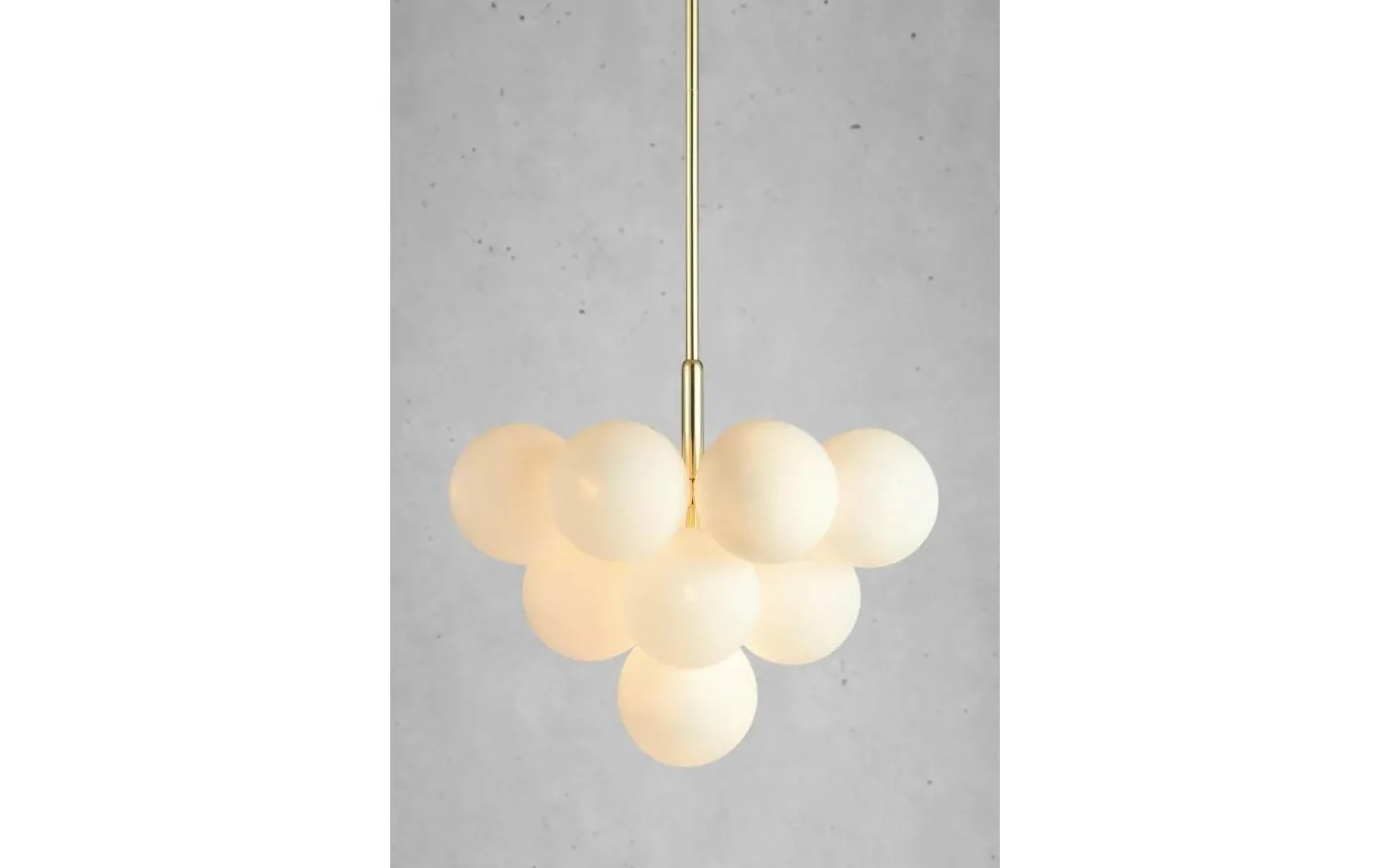 Merlot Taklampa Mässing/Opal 56cm