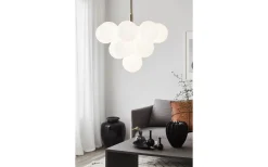 Merlot Taklampa Mässing/Opal 56cm