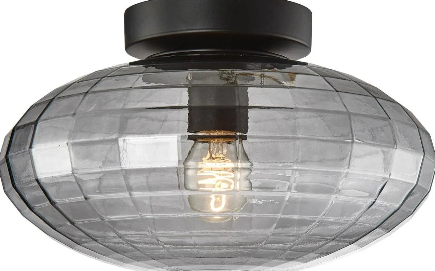 Mesh Plafond Ø28cm Svart/Smoke