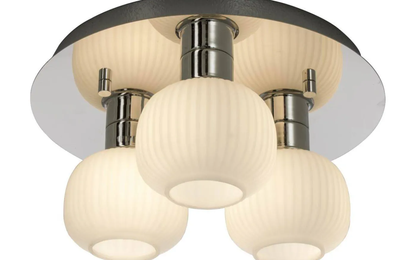 Messina Plafond 28cm Krom/Vit IP44