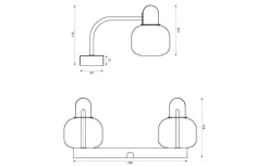 Messina Skåpsbelysning 33cm Krom/Vit IP44