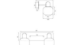 Messina Spegelbelysning 35cm Krom/Vit IP44