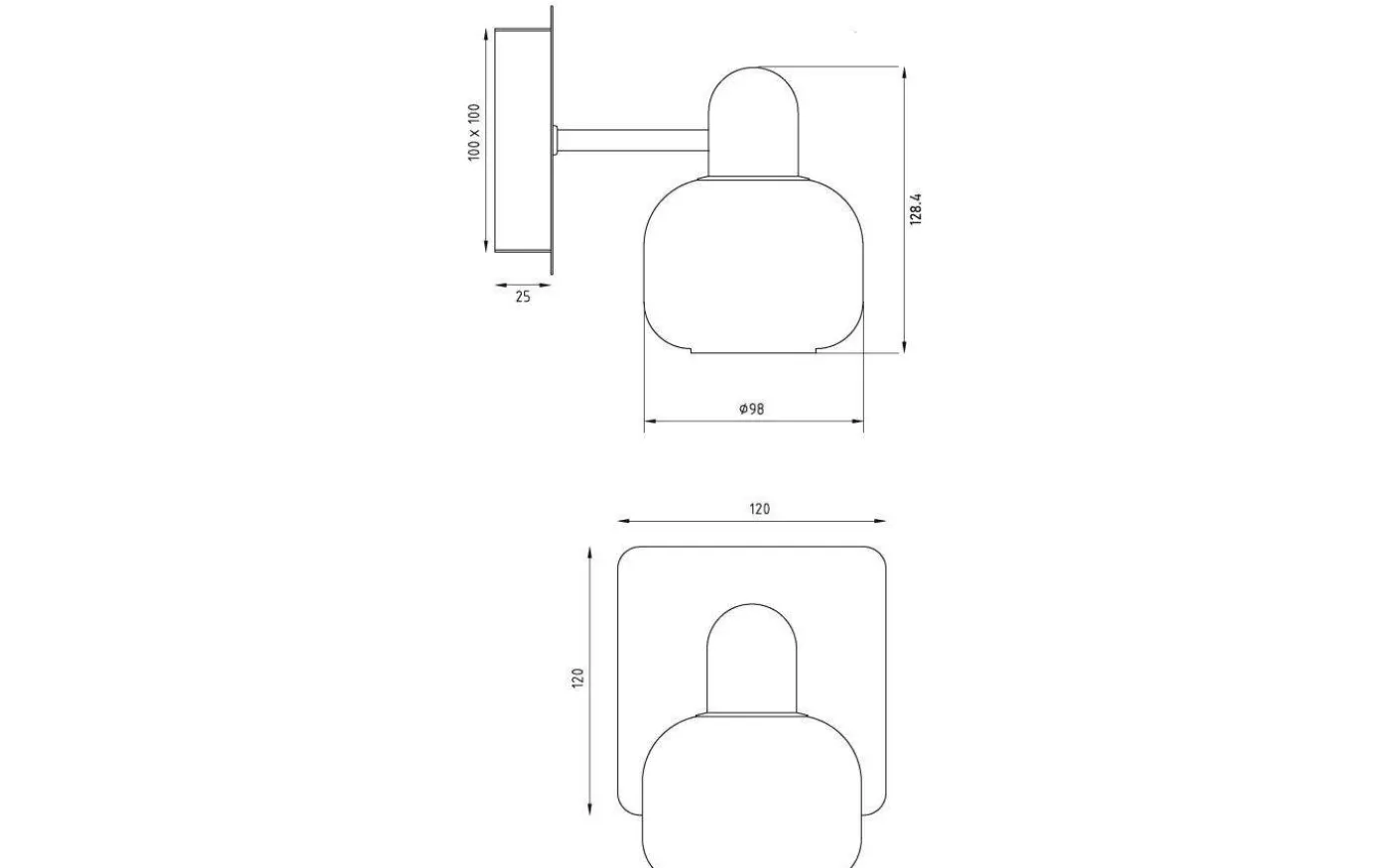 Messina Vägglampa Krom/Vit IP44