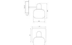 Messina Vägglampa Mässing IP44
