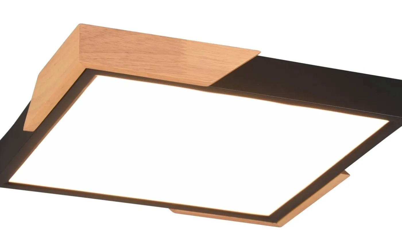 Meta Plafond LED matt svart/trä