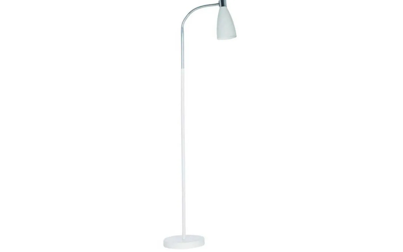 Metall Golvlampa 140cm Vit/krom