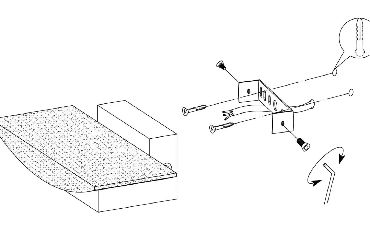 Metrass Vägglampa LED 3000K 5,6W Svart