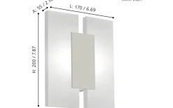 Metrass Vägglampa LED 3000K 4,5W Nickel