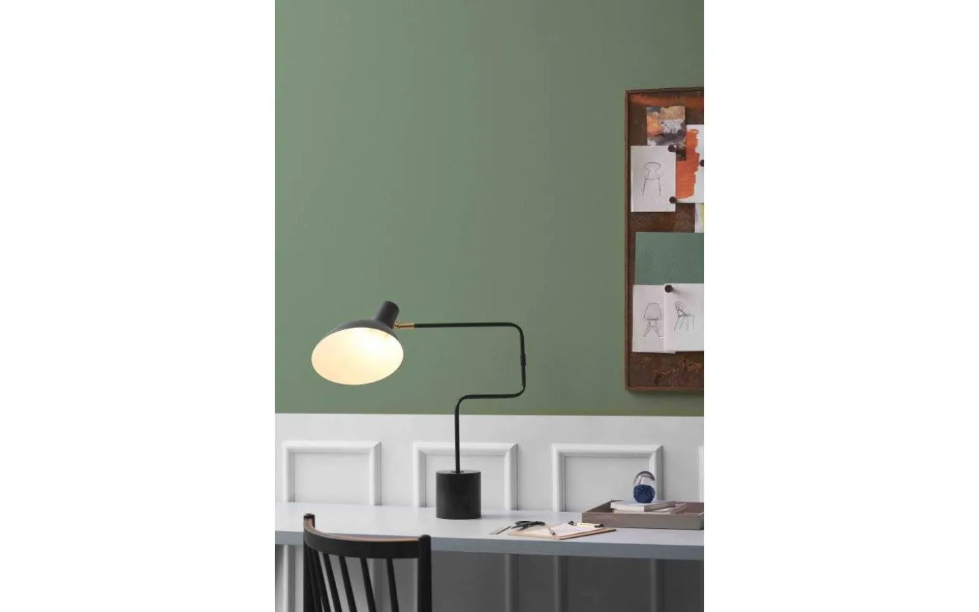 Metropole Bordslampa 58,5cm Svart/Marmorfot