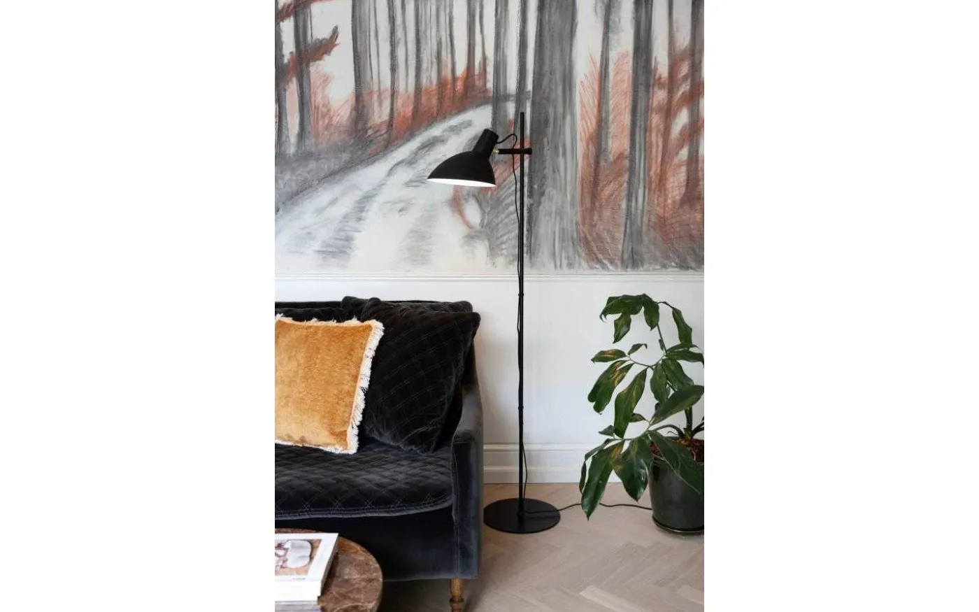 Metropole Golvlampa 1L 150cm Svart