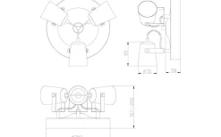 Metz Takspotlight 25cm 3L Svart/Matt Mässing