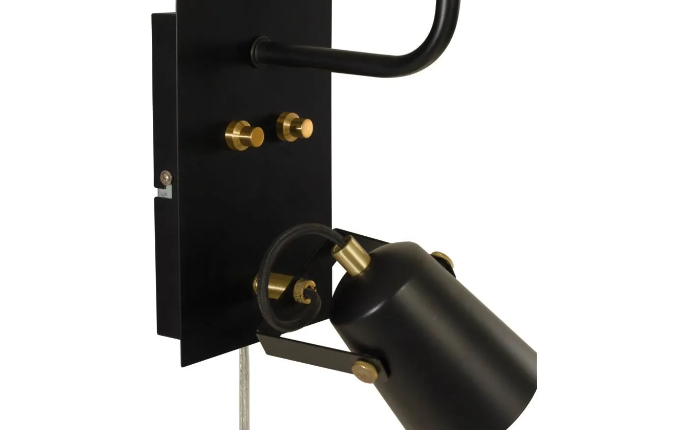 Metz Vägglampa Svart/Matt Mässing