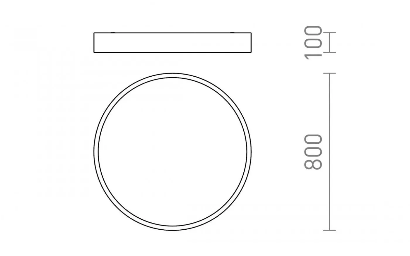 Mezzo Plafond 80cm LED 100W 3000K Vit