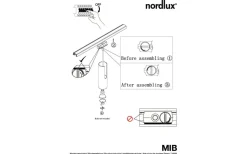 MiB 6 1-Fas Spotlight Link GU10 Svart