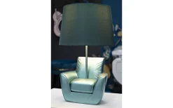 Midcentury Bordslampa 43cm Turkos