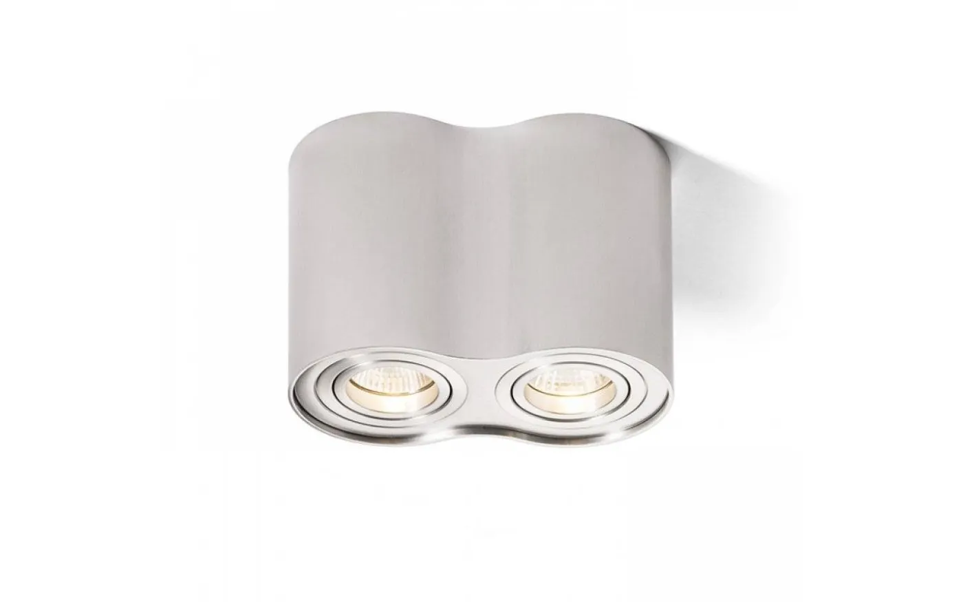 Milano II Takspotlight 18cm Borstad Aluminium