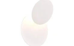 Mio Vägglampa LED rund matt vit