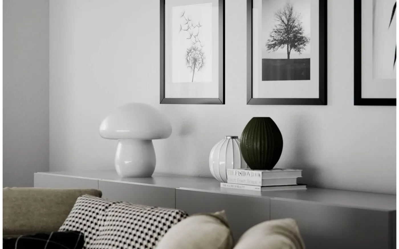 Mira Mushroom Bordslampa 30cm Vit